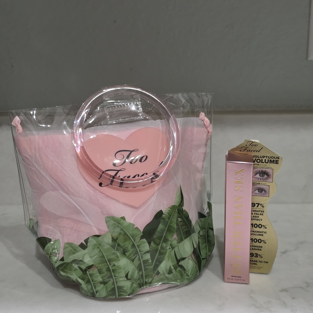 Too Faced Gift Set Including Better Than Sex Mascara In Black With Clear Bag